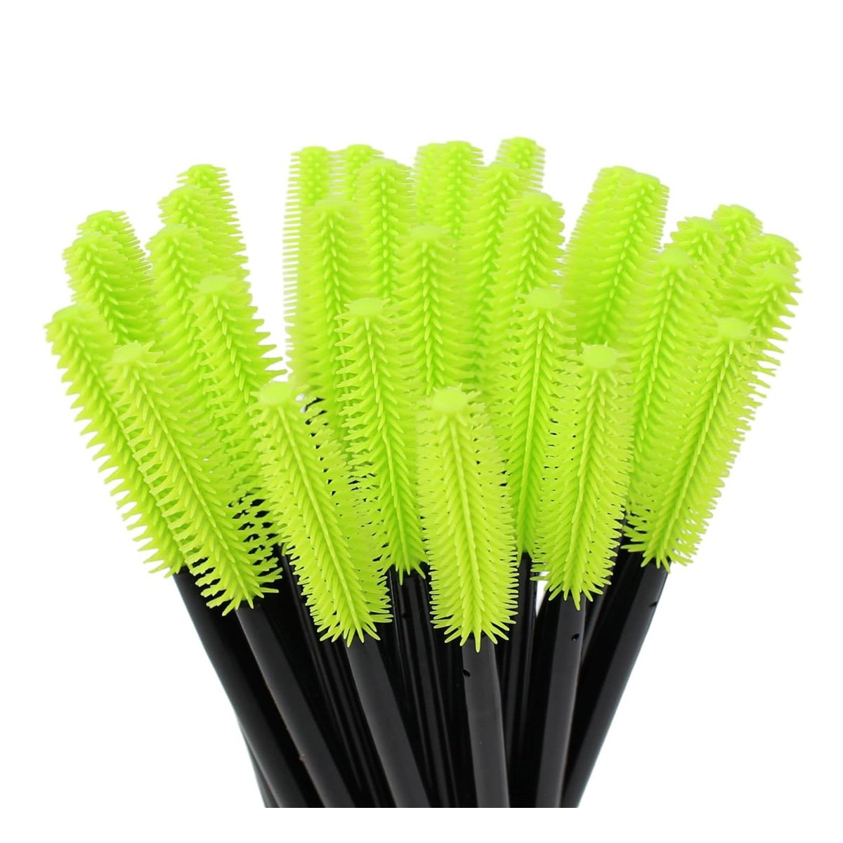 PACK6 CEPILLO PARA EXTENSION DE PESTAÑA SILICONA 12 PZS VERDE LIMON Y+REGALO STICKER - 2