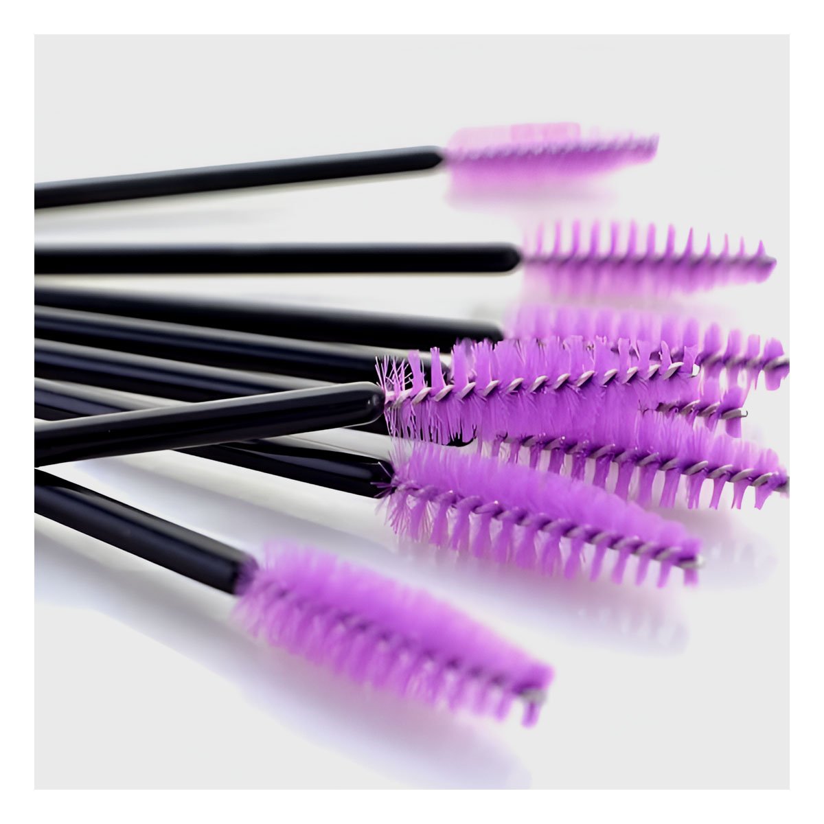 PACK12 BROCHA PARA EXTENSION DE PESTAÑA SILICONA 12 PZS MORADO Y+REGALO STICKER - 5