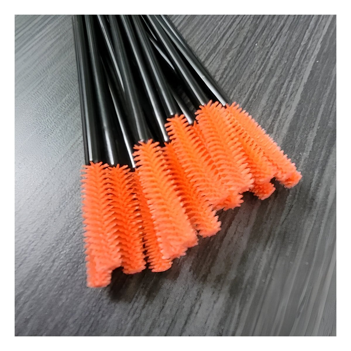 PACK6 BROCHA PARA MAQUILLAJE DE SILICONA 12 PZS NARANJA PESTAÑA Y CEJA - 5