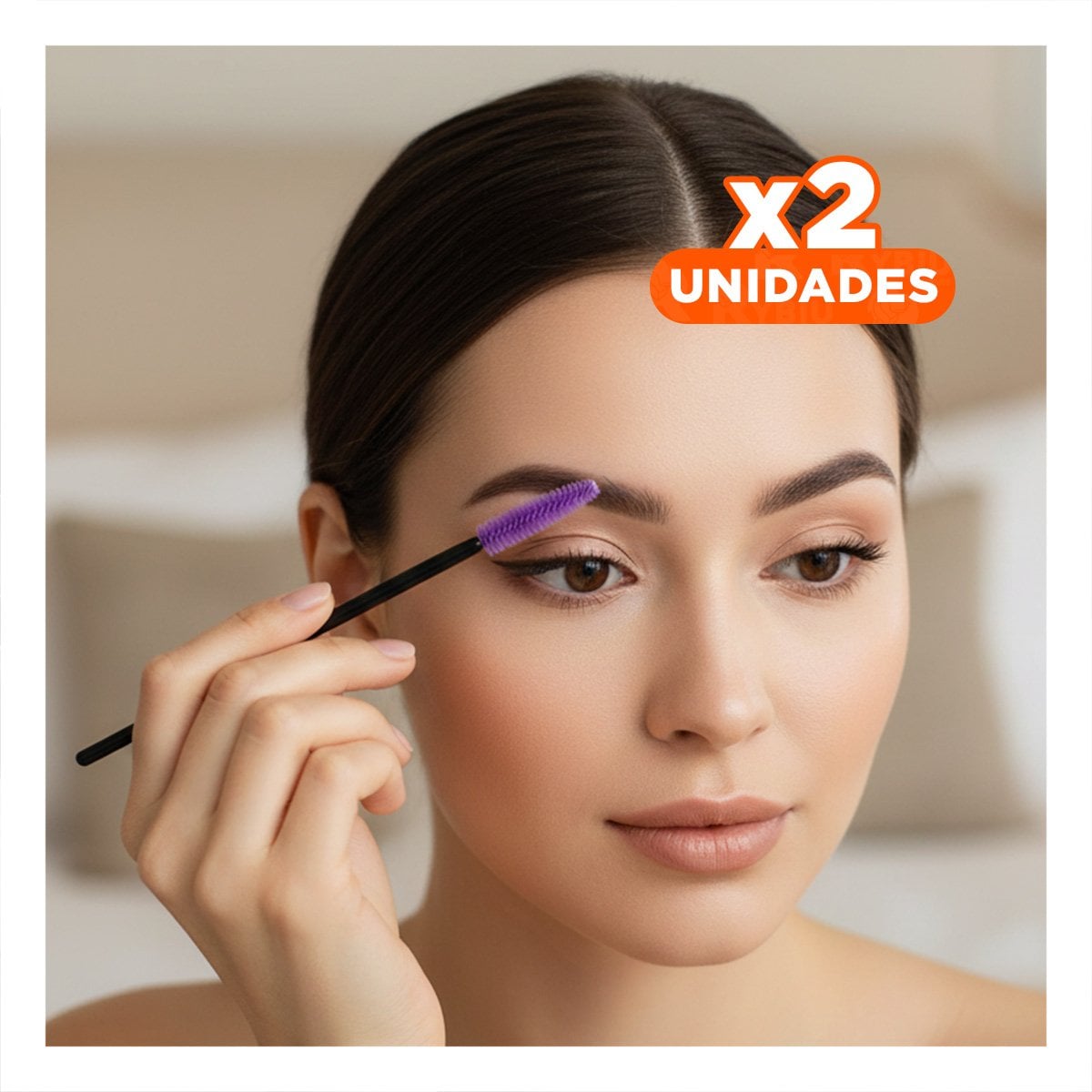 PACK2 HERRAMIENTA FLEXIBLE DE SILICONA PARA PESTAÑA Y CEJA 12 PZS MORADO Y+REGALO STICKER - 1