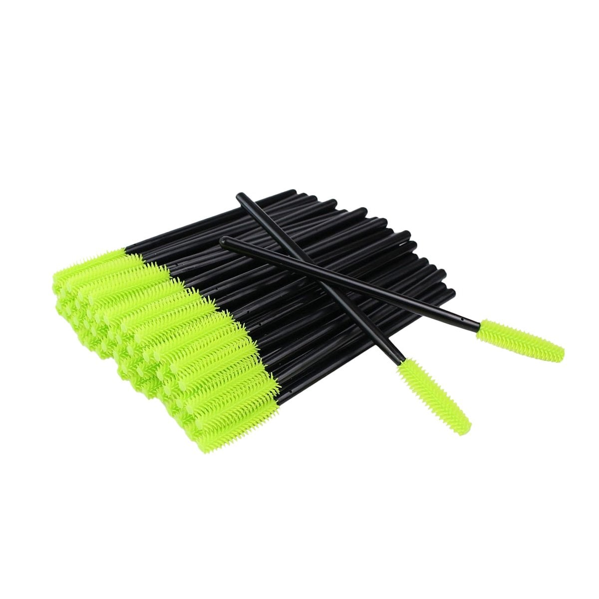 BROCHA VERDE LIMON DE SILICONA PARA PESTAÑA Y CEJA 12 PZS Y+PAPEL REGALO - 1
