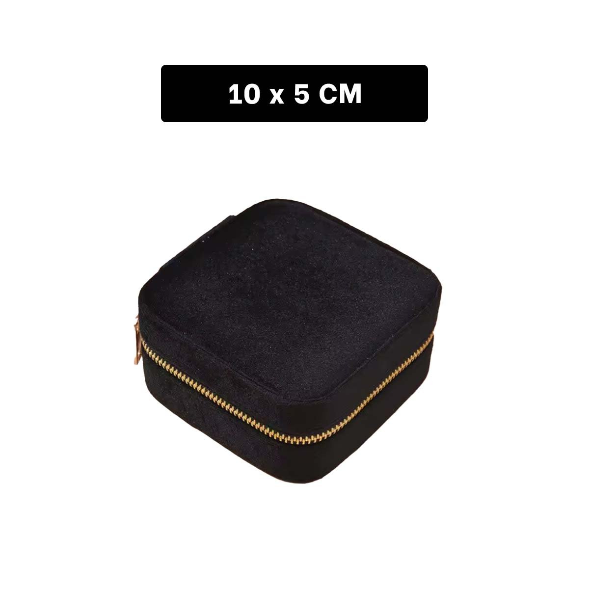 PACK12 ESTUCHE SUAVE CON ESPEJO TERCIOPELO DE COLOR NEGRO Y+PAPEL REGALO - 4