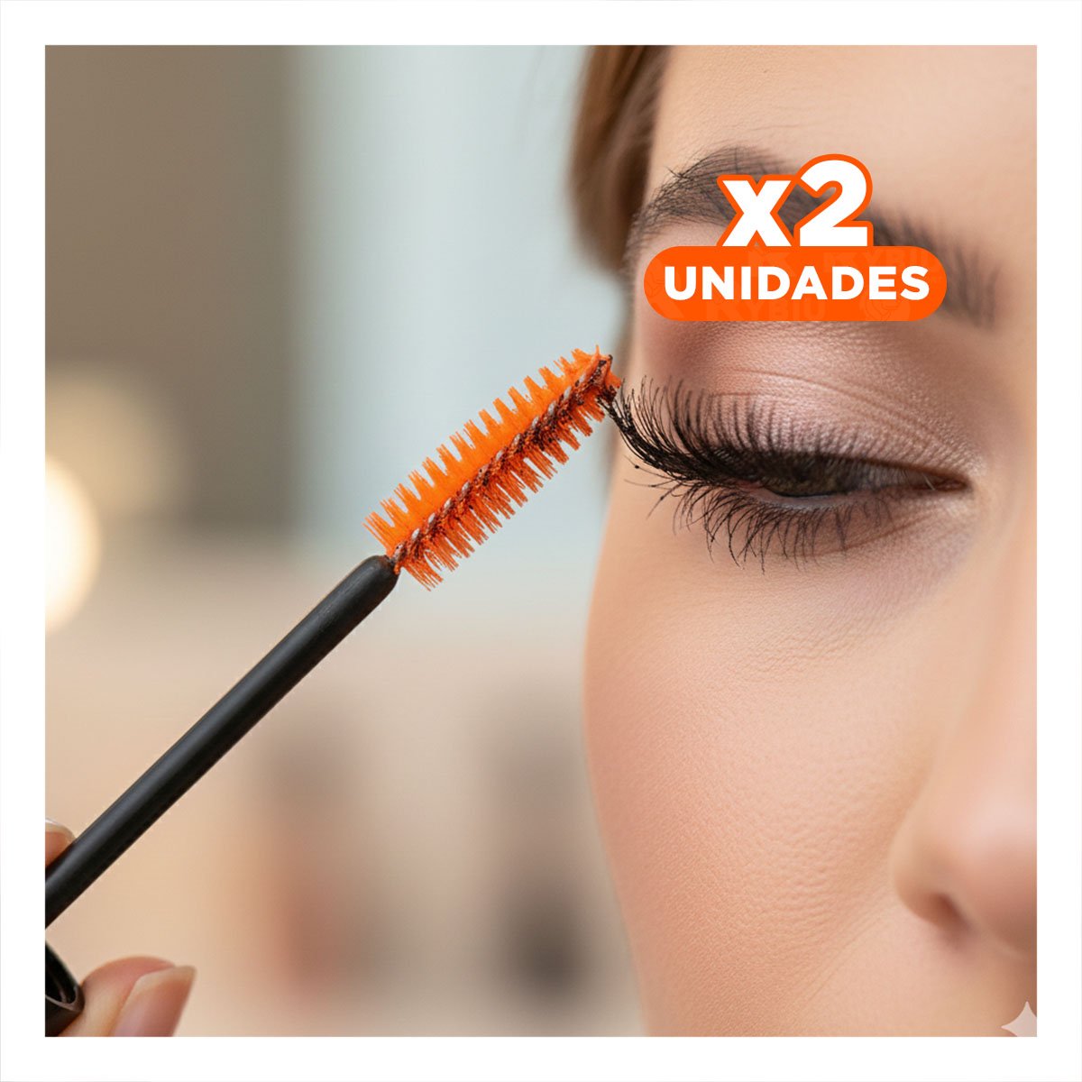 PACK2 HERRAMIENTA FLEXIBLE DE SILICONA PARA PESTAÑA Y CEJA 12 PZS NARANJA Y+REGALO STICKER - 1