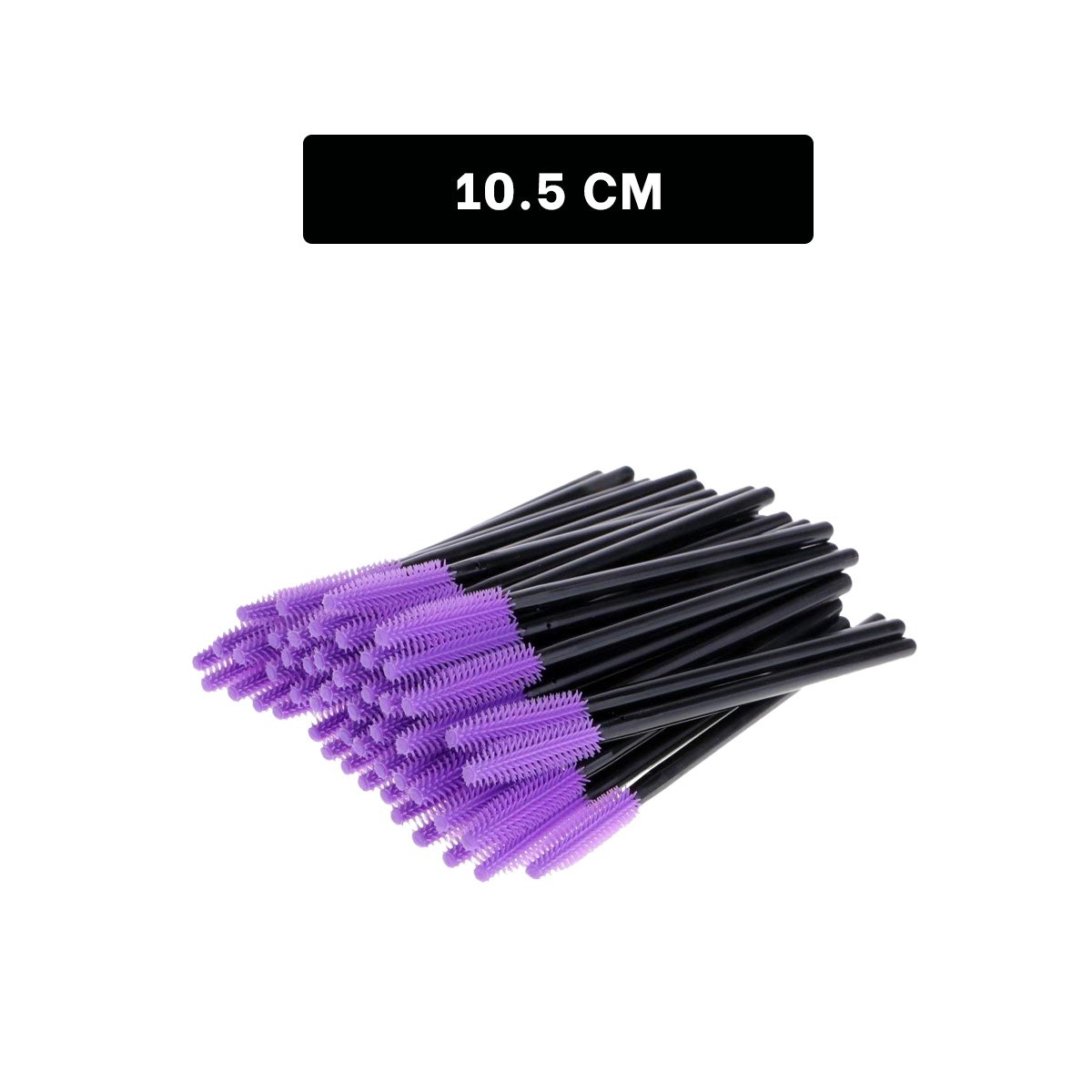 PACK4 CEPILLO PARA MAQUILLAJE DE SILICONA 12 PZS MORADO PESTAÑA Y CEJA - 4