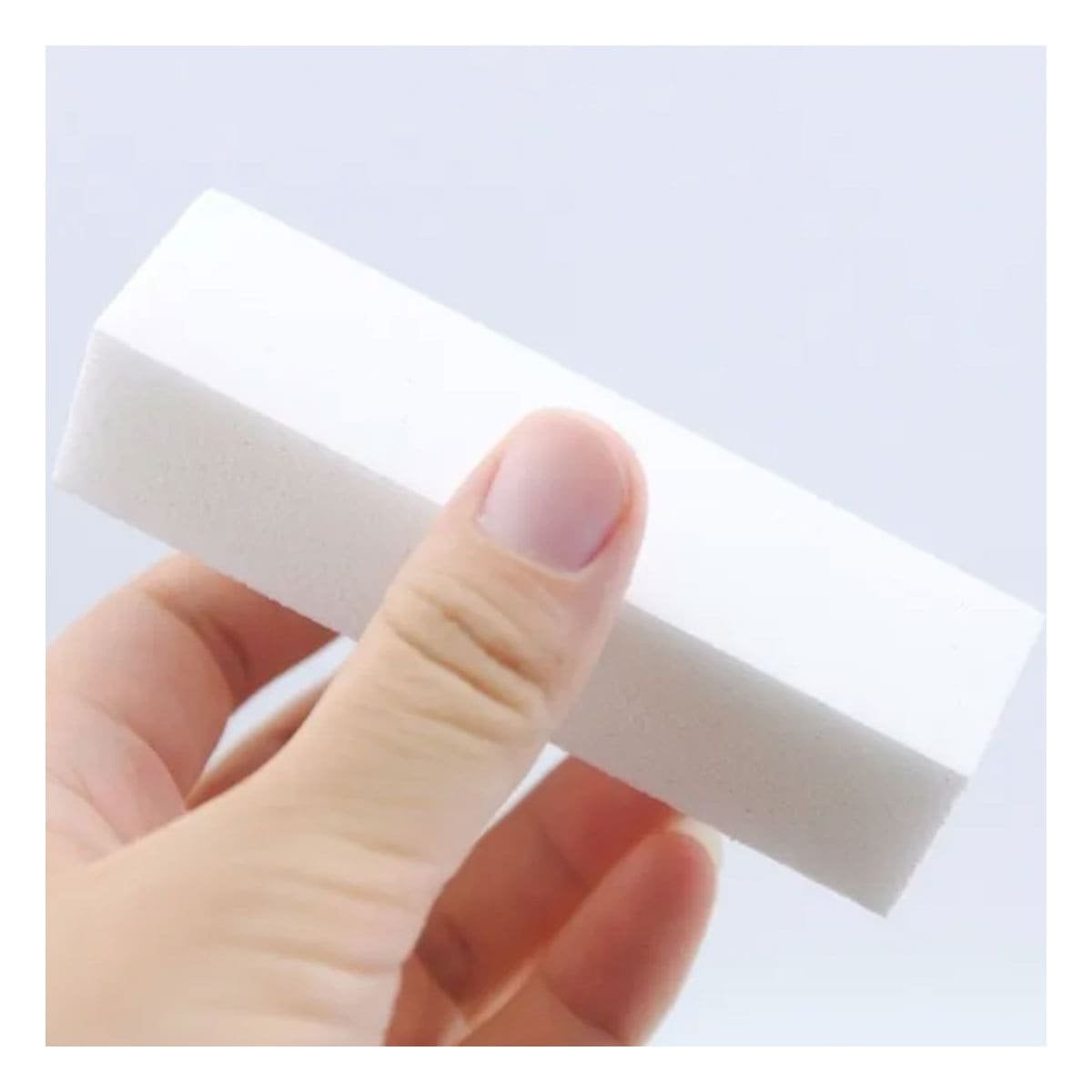 PACK4 LIMA BLANCA DE UÑAS BLOQUE PARA MANICURE EN CASA - 5
