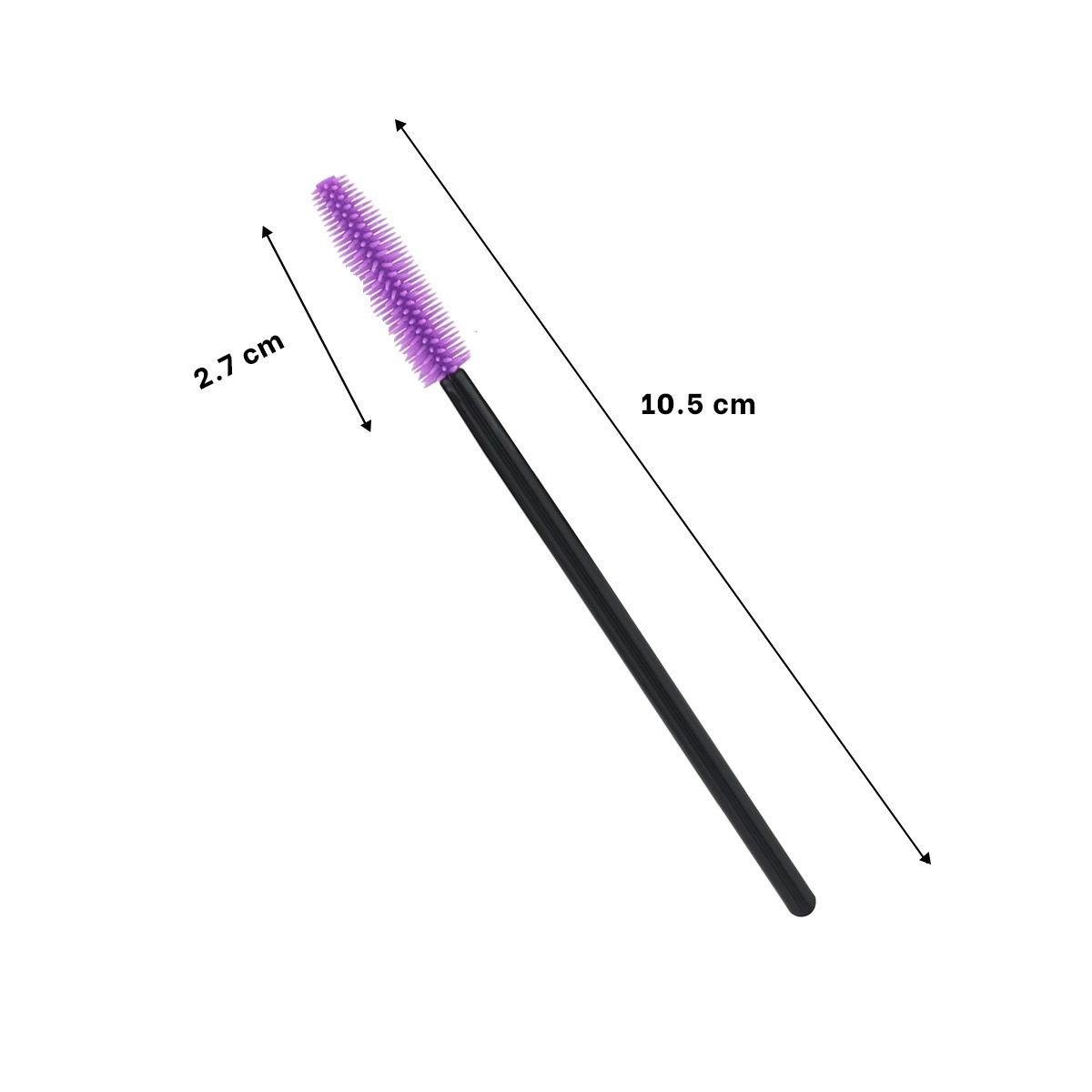 BROCHA MORADO DE SILICONA PARA PESTAÑA Y CEJA 12 PZS Y+PAPEL REGALO - 4