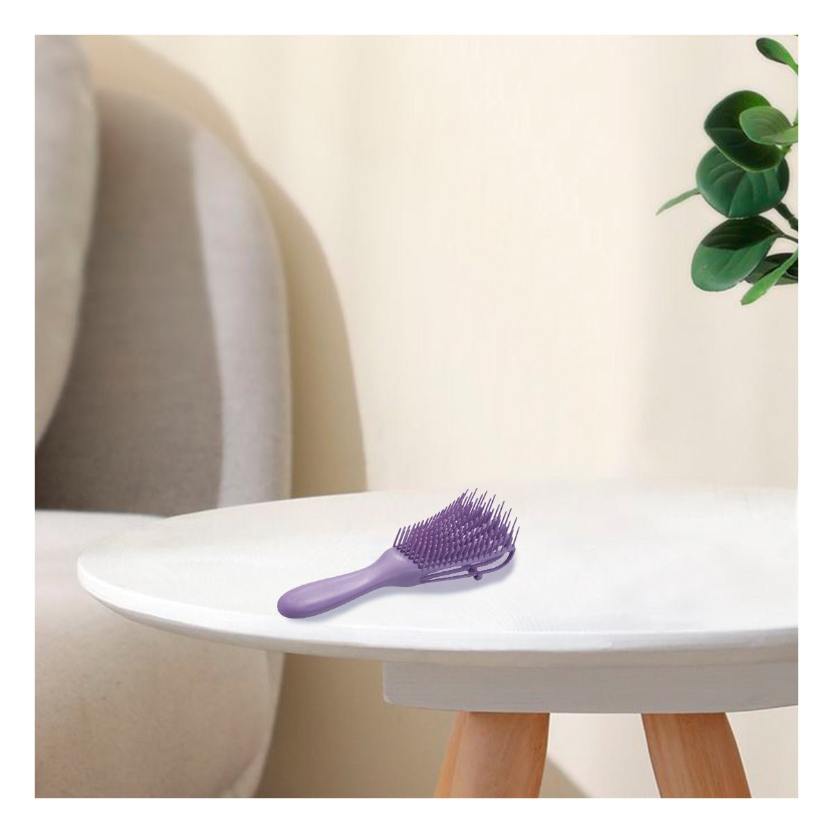 PACK2 PEINETA ERGONOMICA DESENREDANTE MORADO PARA MUJER - 5