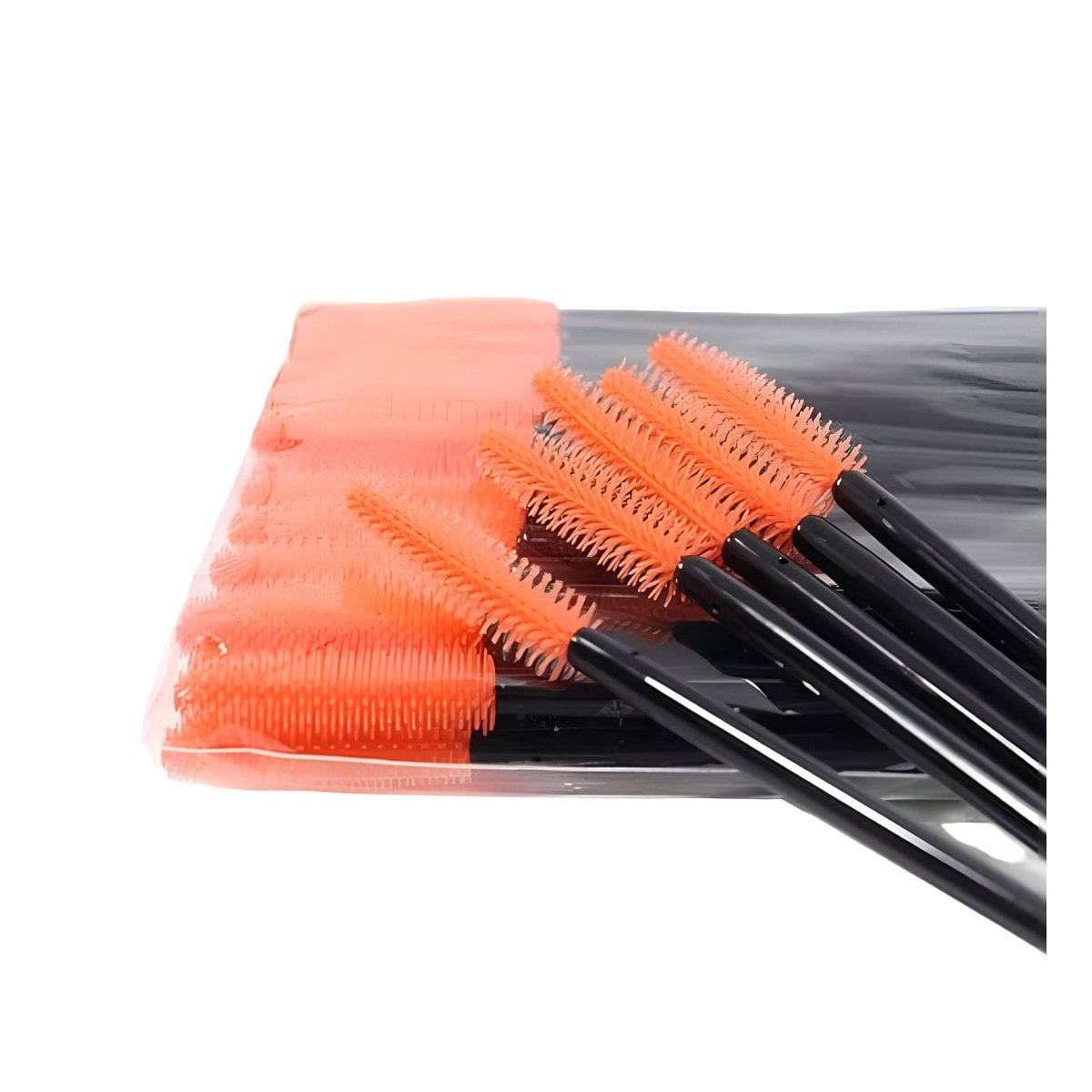 CEPILLO FLEXIBLE DE SILICONA PARA PESTAÑA Y CEJA 12 PZS NARANJA Y+LIGAS REGALO - 3