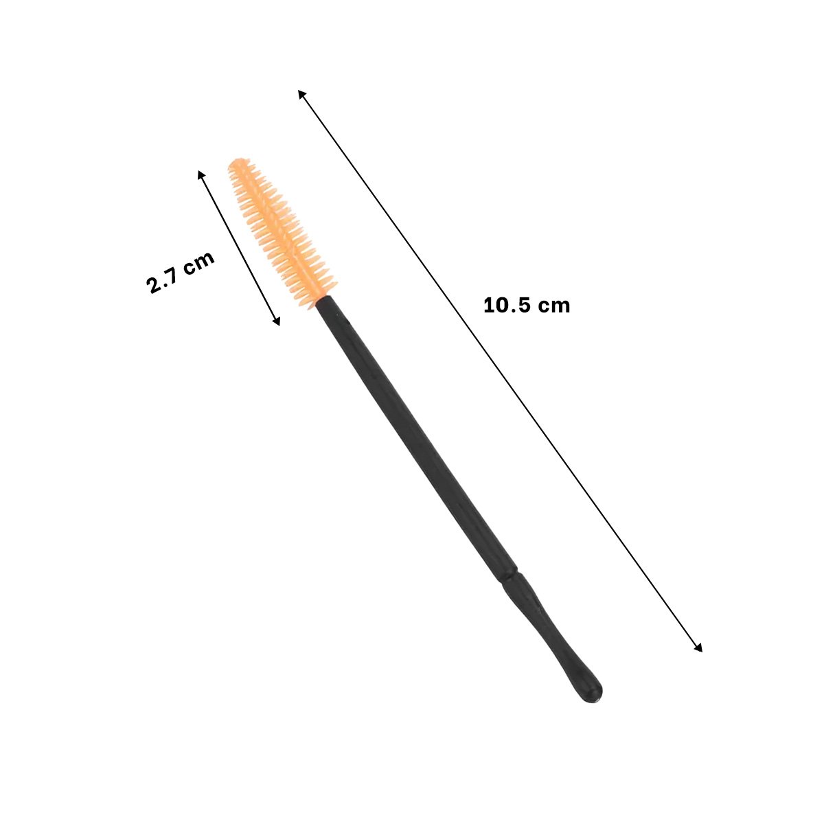 CEPILLO FLEXIBLE DE SILICONA PARA PESTAÑA Y CEJA 12 PZS NARANJA Y+LIGAS REGALO - 4