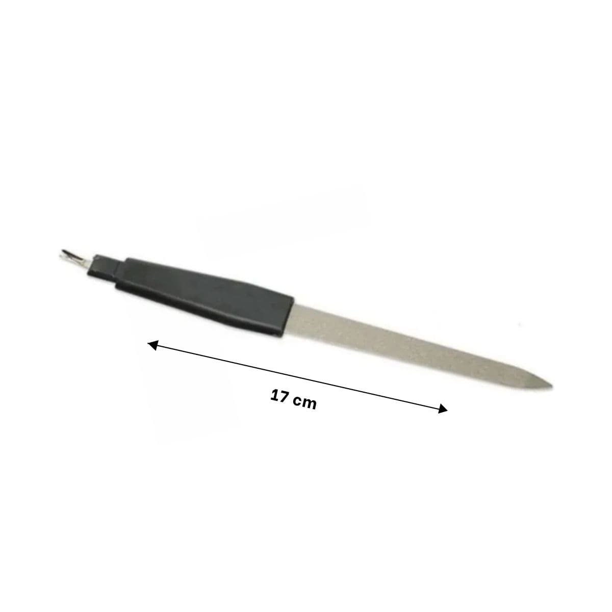 PACK6 INSTRUMENTO ERGONOMICO DE UÑAS CON SACA CUTICULAS NEGRO Y PLATEADO Y+PAPEL REGALO - 4