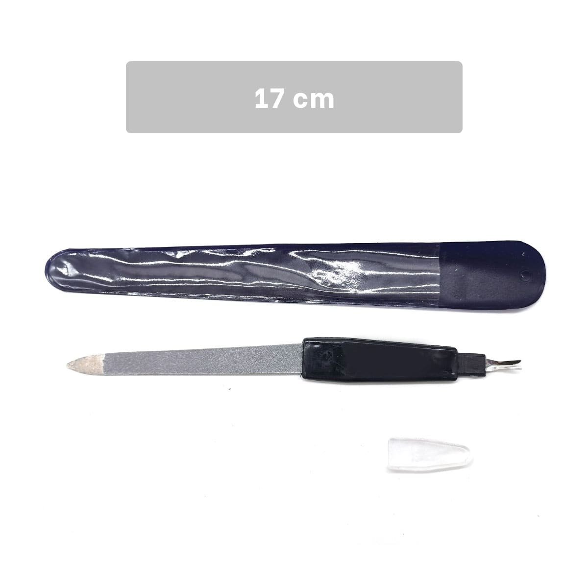 PACK6 ACCESORIO ERGONOMICO DE MANICURE NEGRO Y PLATEADO CON SACA CUTICULAS - 4