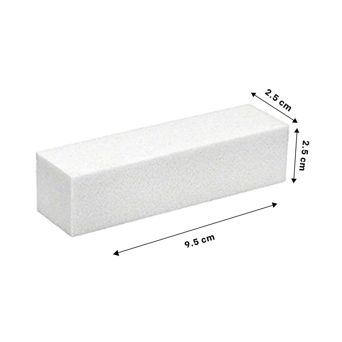 PACK2 HERRAMIENTA RESISTENTE DE UÑAS BLOQUE BLANCO PARA MANOS Y+REGALO STICKER - 4
