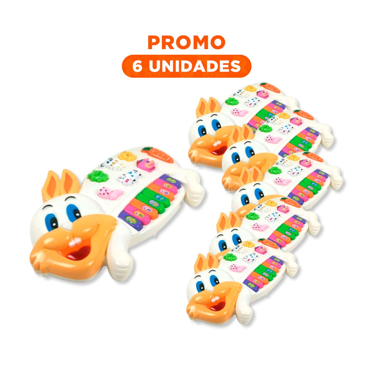 PACK6 JUEGO INFANTIL CONEJO CON NUMEROS Y ANIMALES PARA INFANTES - 1