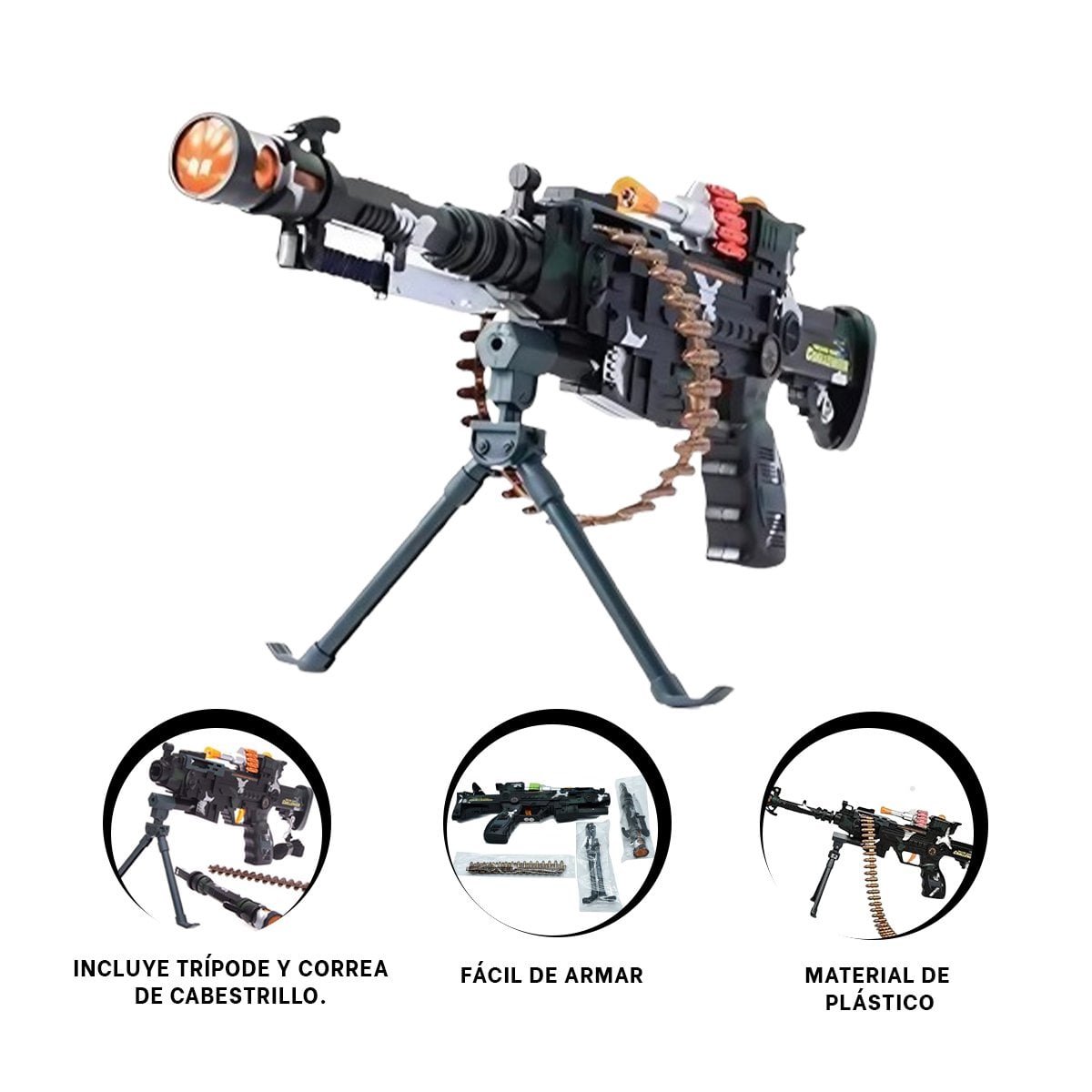 PACK12 PISTOLA INFANTIL CON SONIDOS Y LUCES LED PARA NIÑOS - 2