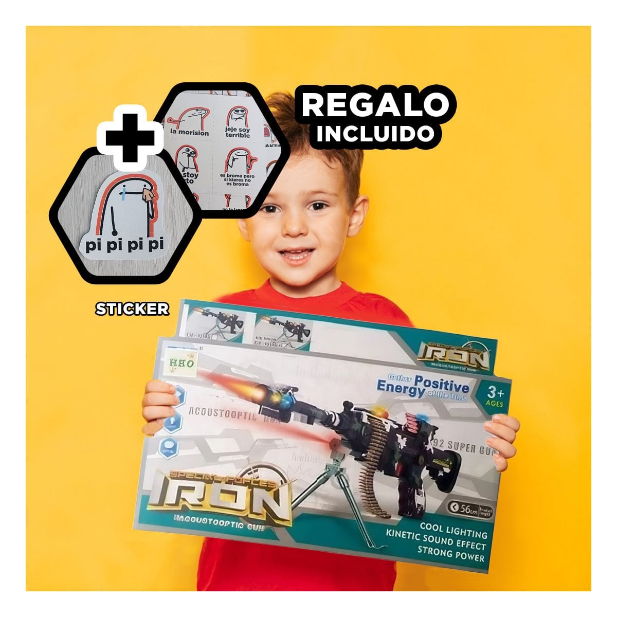 PACK12 PISTOLA PARA NIÑOS DE JUGUETE Y+REGALO STICKERS - 2