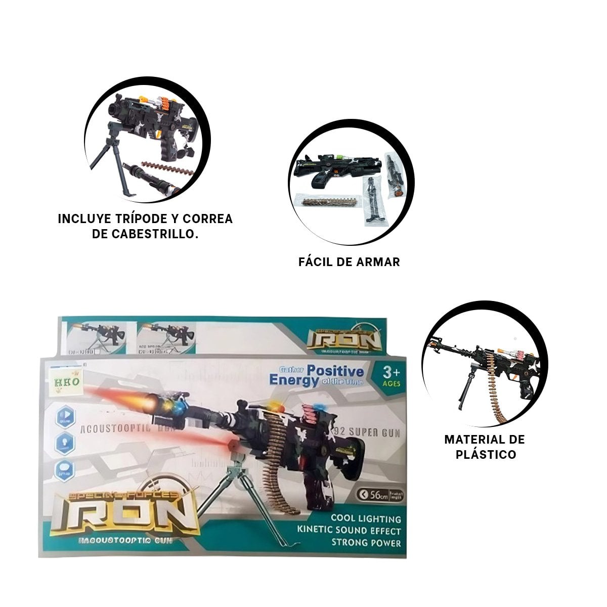 PACK2 JUGUETE LANZADOR CON CORREA Y LUCES - 2