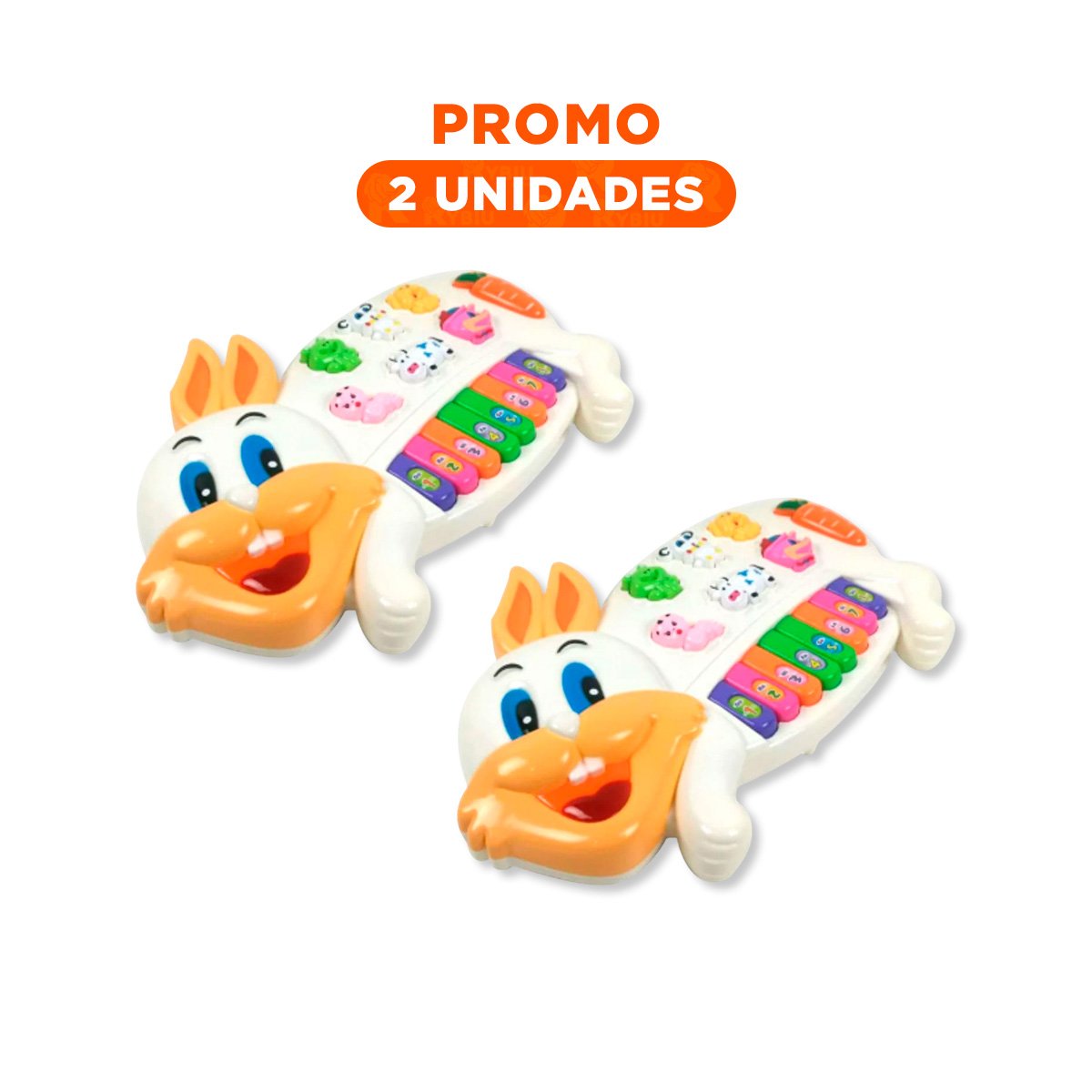 PACK2 TECLA EDUCATIVA CONEJO CON NUMEROS Y ANIMALES PARA INFANTES - 1