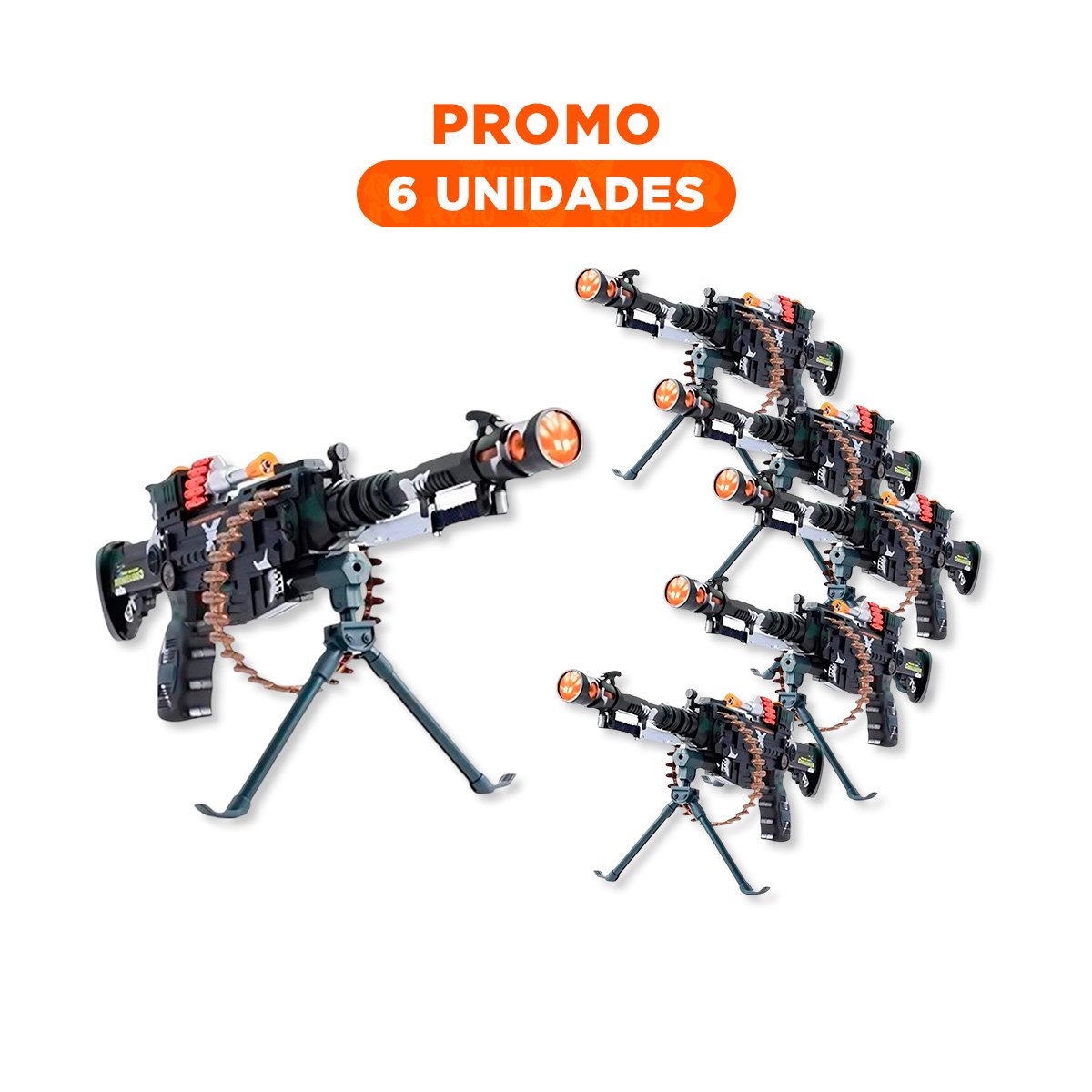 PACK6 LANZADOR DE JUGUETE CON LUCES - 1