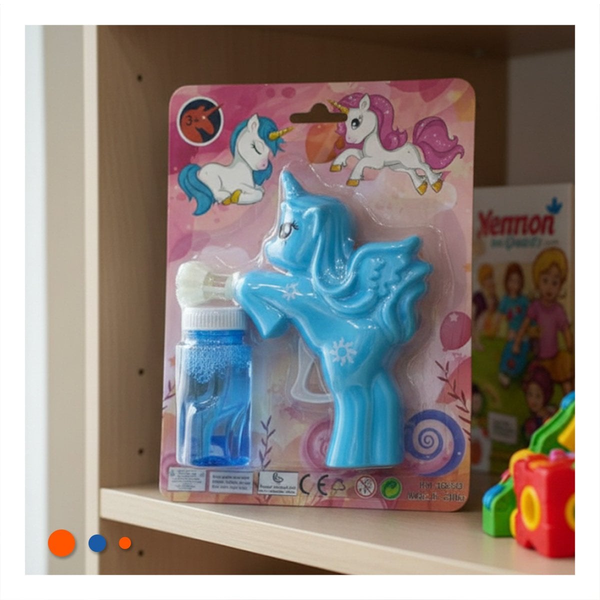 PACK4 DISPENSADOR DE BURBUJAS DE UNICORNIO PARA USO EN CASA O EXTERIOR Y+REGALO STICKER - 5