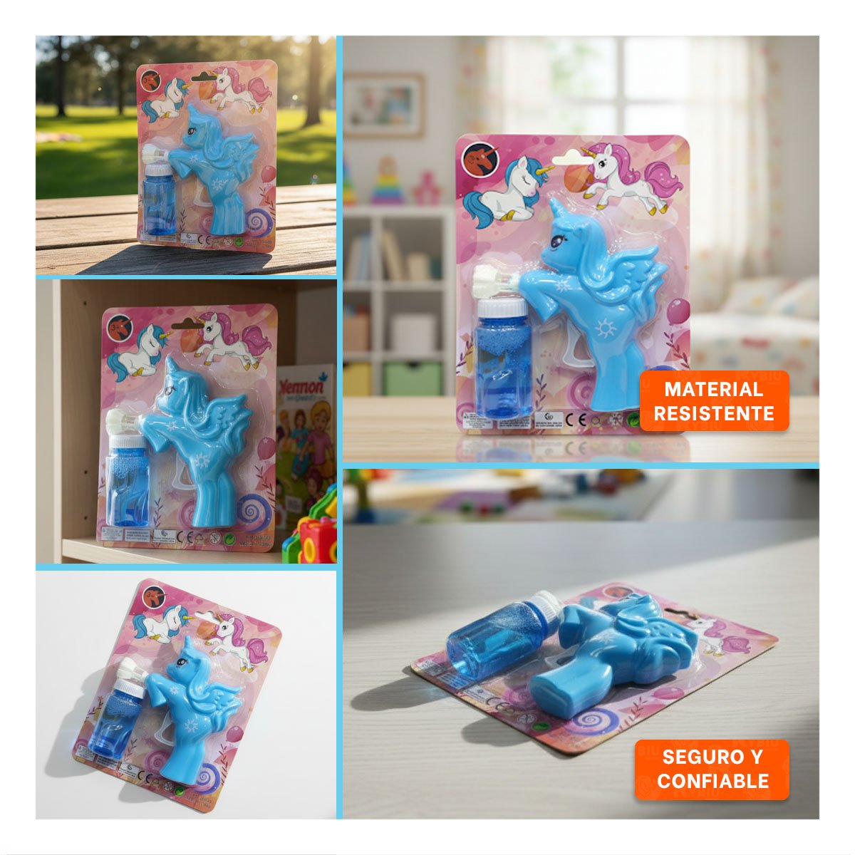 CREADOR DE BURBUJAS DE UNICORNIO PARA JUEGOS CREATIVOS Y DINAMICOS Y+LIGAS REGALO - 5