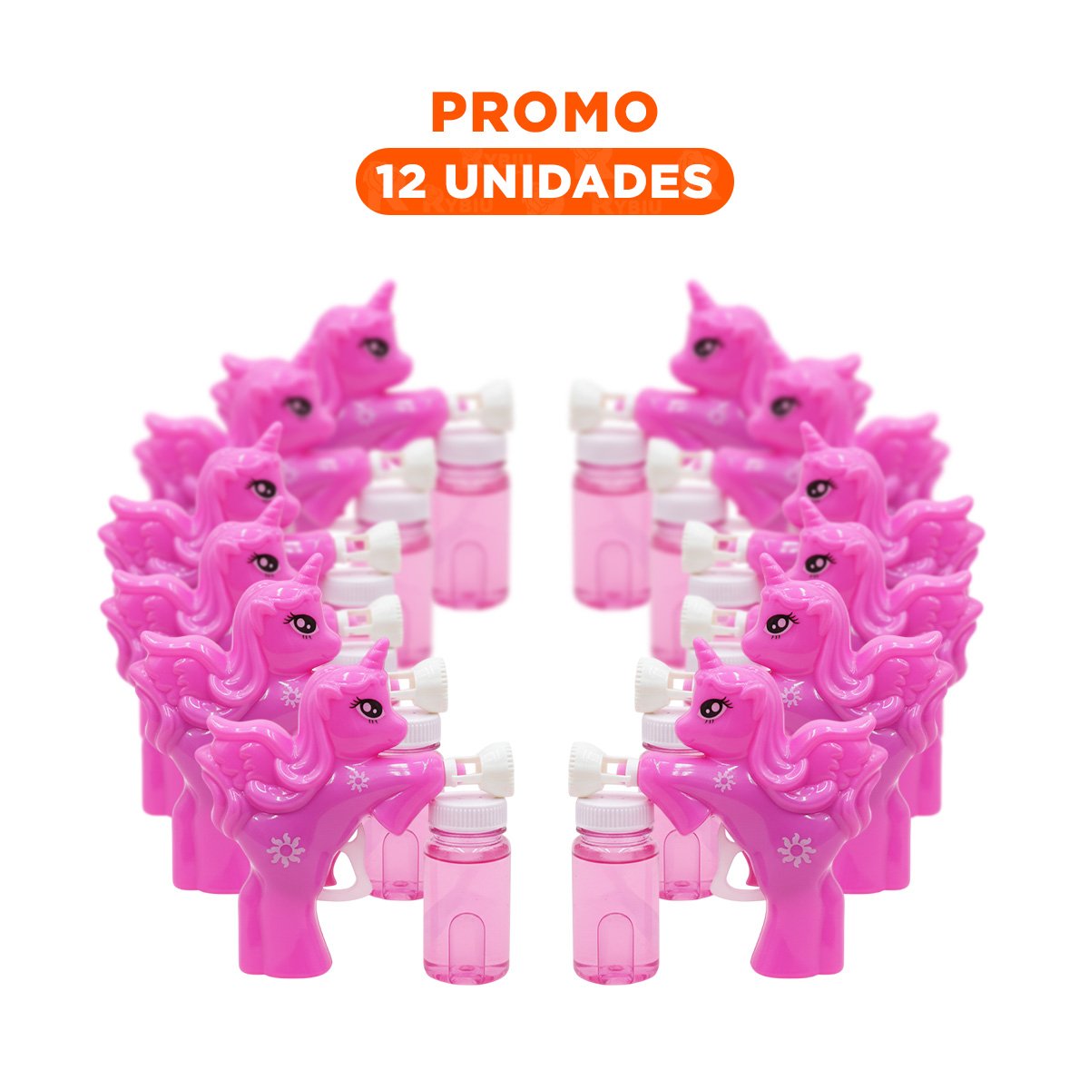 PACK12 SET DE DIVERSION CON BURBUJAS Y UNICORNIO PARA CASA Y PATIO Y+REGALO STICKER - 1