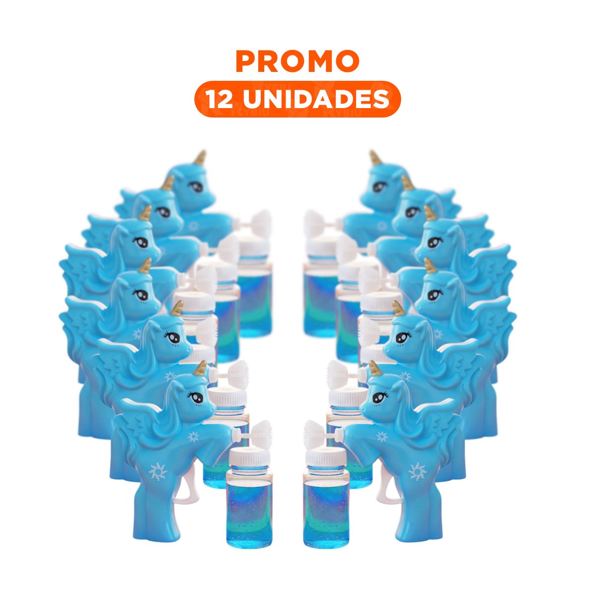 PACK12 CREADOR DE BURBUJAS DE UNICORNIO PARA DIVERSION CONTINUA Y+REGALO STICKER - 1