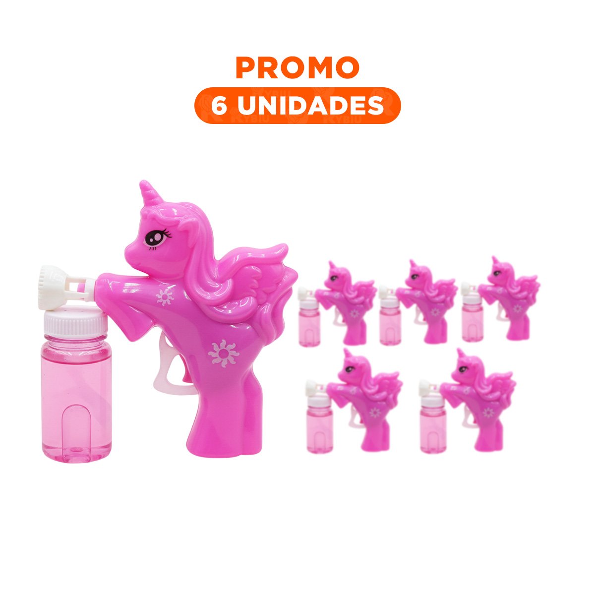 PACK6 SET CREATIVO DE BURBUJAS CON UNICORNIO PARA DIVERSION DIARIA - 1