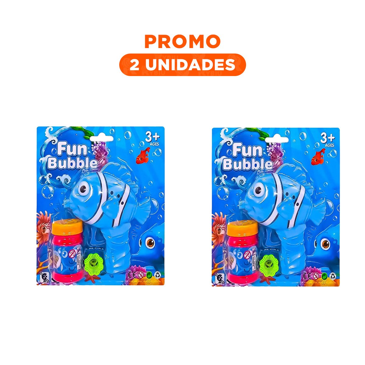 PACK2 ARTICULO DE AIRE CON BURBUJAS FORMA MARINA PARA DIVERSION INFANTIL - 1