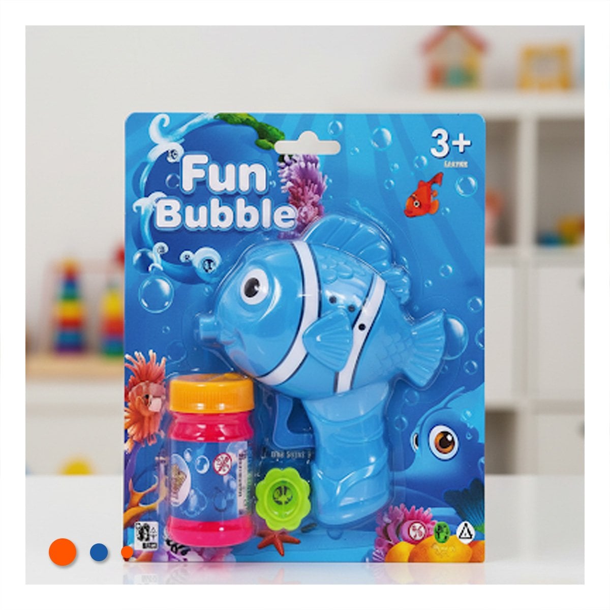 ARTICULO DE BURBUJAS CON FORMA DE PEZ PARA ACTIVIDADES RECREATIVAS Y+REGALO STICKER - 2