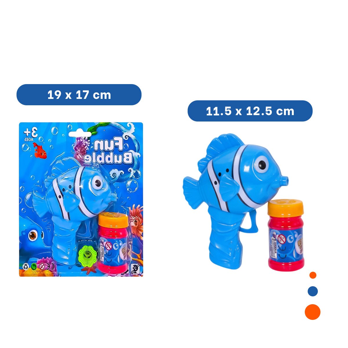 PACK6 EMISOR DIVERTIDO DE BURBUJAS CON FIGURA MARINA PARA RECREACION - 4