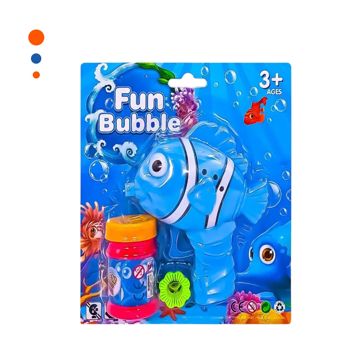 PACK12 EMISOR INFANTIL DE BURBUJAS CON FIGURA DE PEZ PARA ACTIVIDADES Y+REGALO STICKER - 2