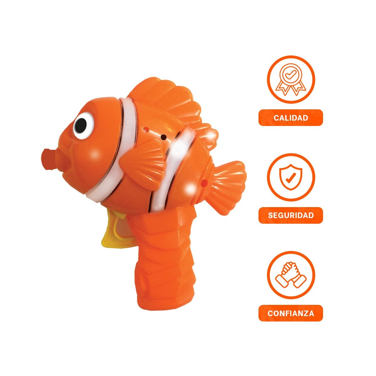 PACK6 ACCESORIO DE BURBUJAS CON FIGURA DE PEZ PARA JUEGO Y+REGALO STICKER - 2