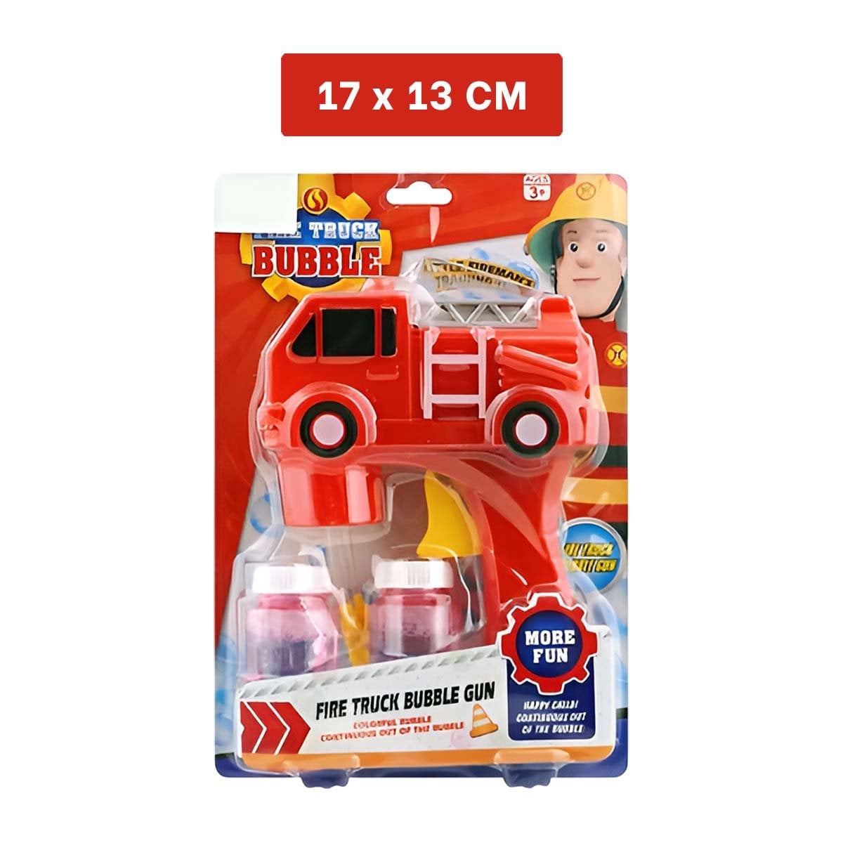 PACK4 ARTICULO DE BURBUJAS CARRO BOMBERO ROJO PARA JUEGOS INFANTILES DINAMICOS - 4