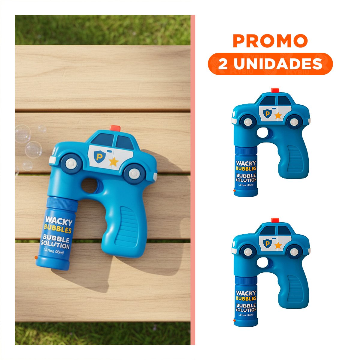 PACK2 EMISOR DE BURBUJAS CAMION CON ACTIVIDADES RECREATIVAS - 1