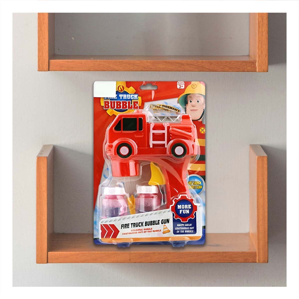PACK2 JUGUETE DE BURBUJAS CARRO BOMBERO ROJO CON DISENO ATRACTIVO INFANTIL - 5