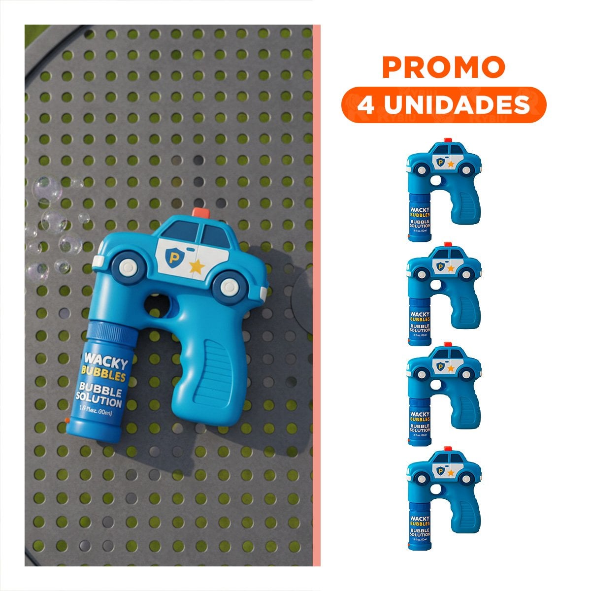 PACK4 SOPLADOR DE BURBUJAS CAMION CON ACTIVIDAD LUDICA INFANTIL Y+REGALO STICKER - 1