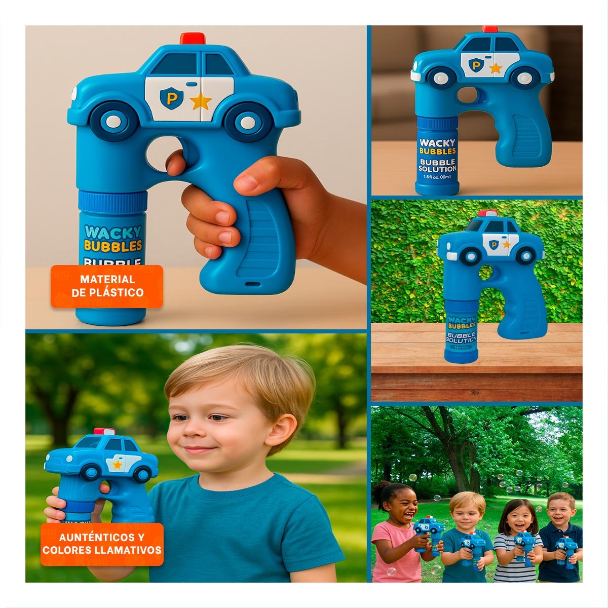 PACK4 SOPLADOR DE BURBUJAS CAMION CON ACTIVIDAD LUDICA INFANTIL Y+REGALO STICKER - 2