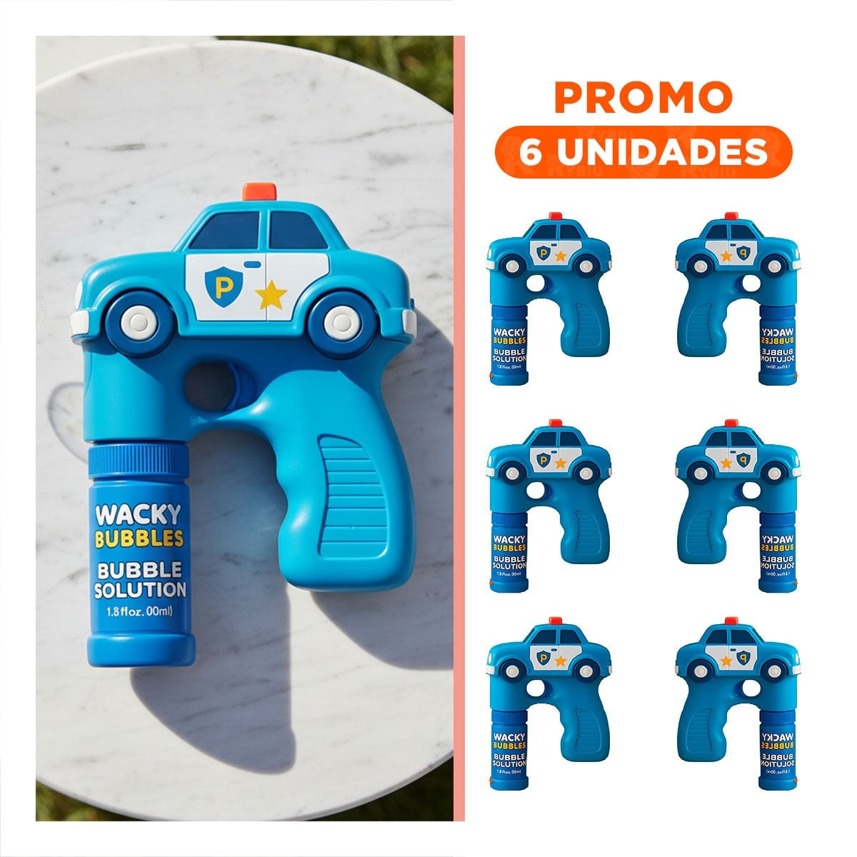 PACK6 SOPLADOR DE BURBUJAS CAMION PARA JUEGOS AL AIRE LIBRE - 1