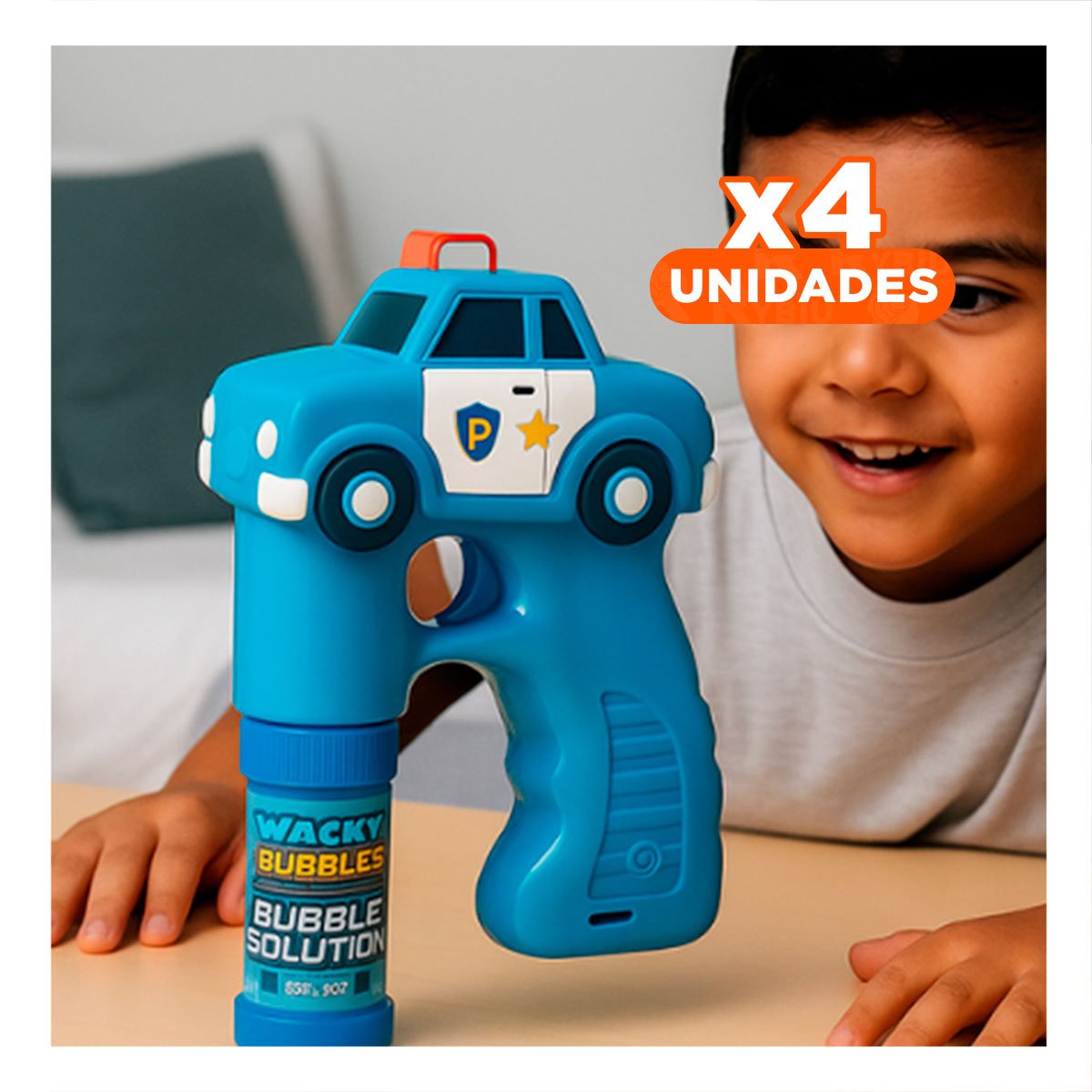 PACK4 SOPLADOR DE BURBUJAS CAMION PARA INFANTES CON JUEGO DIARIO - 1