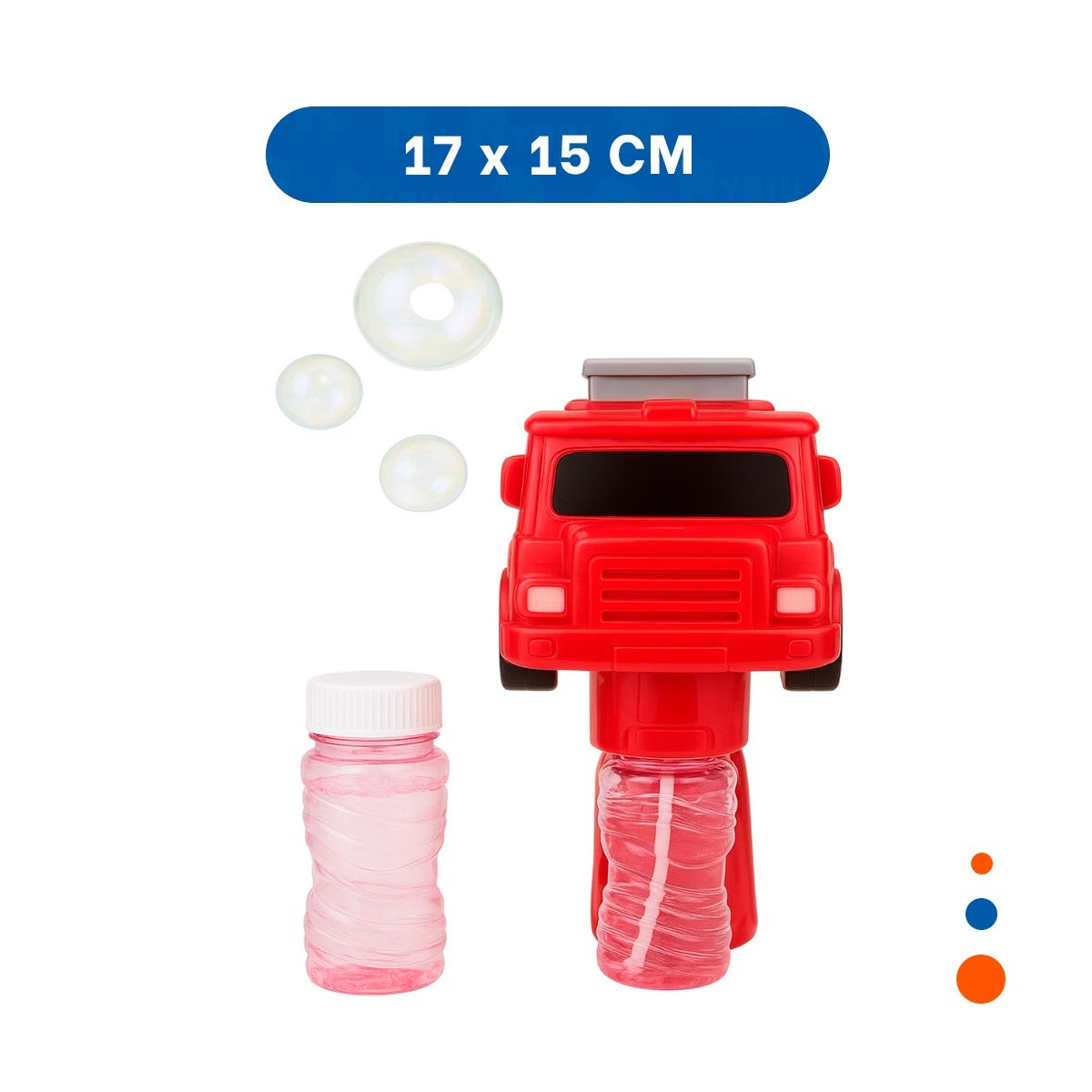 PACK6 LANZADOR DE BURBUJAS INFANTIL CAMION PARA ESPACIOS ABIERTOS Y+REGALO STICKER - 4