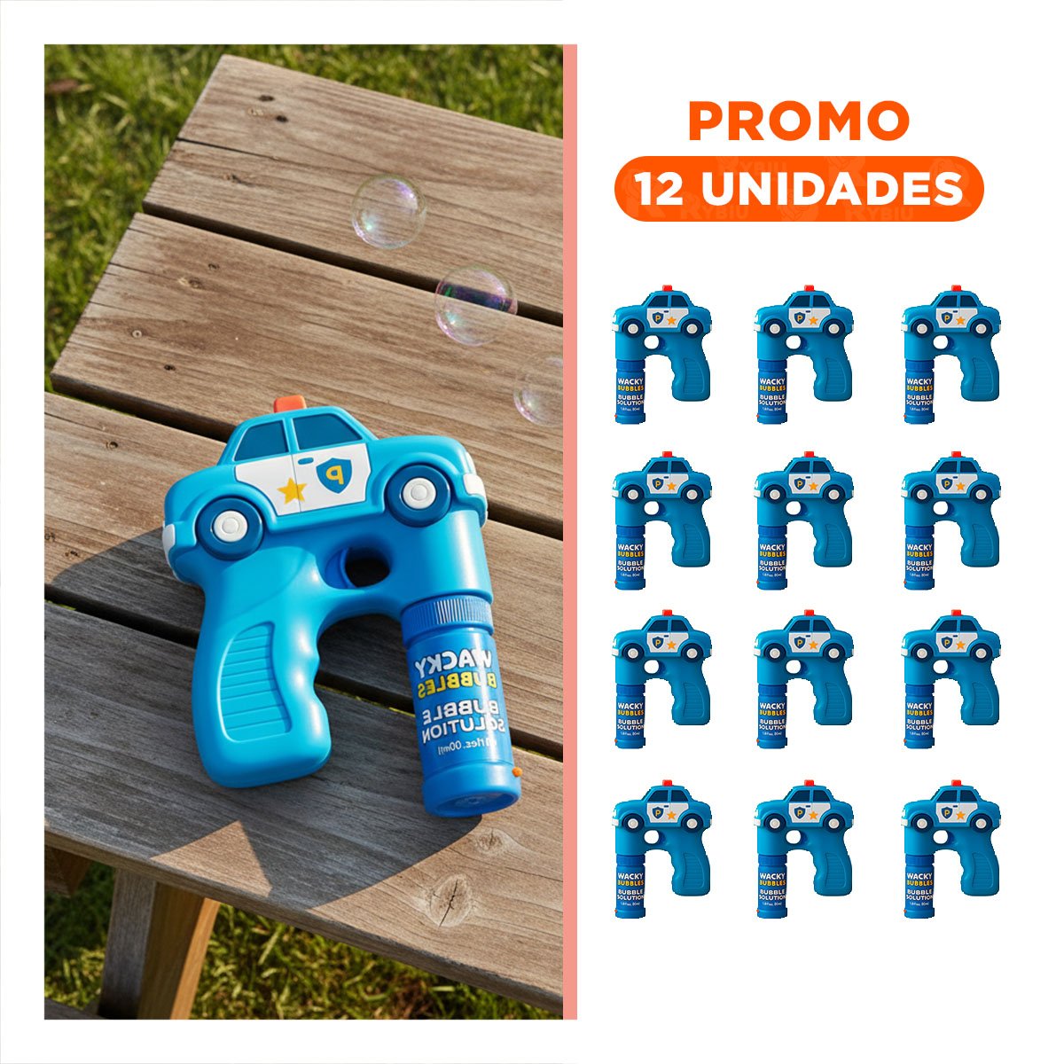 PACK12 PROYECTOR DE BURBUJAS CAMION PARA MOMENTOS DE JUEGO Y+REGALO STICKER - 1