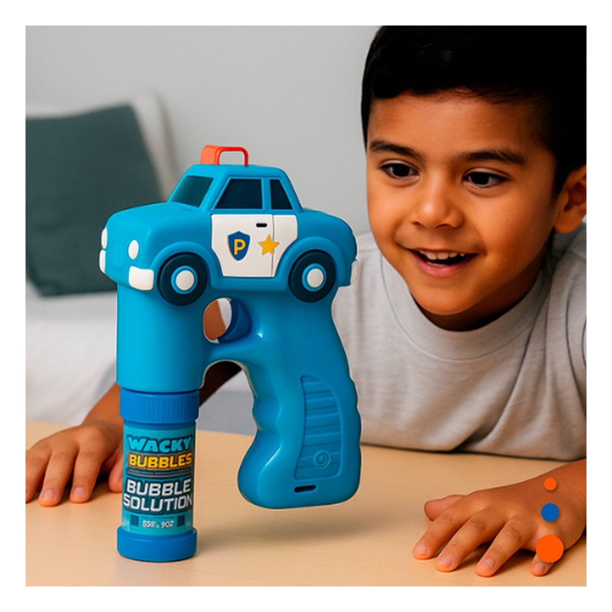 LANZADOR DE BURBUJAS CAMION CON ACTIVIDAD RECREATIVA PARA INFANTES Y+LIGAS REGALO - 1