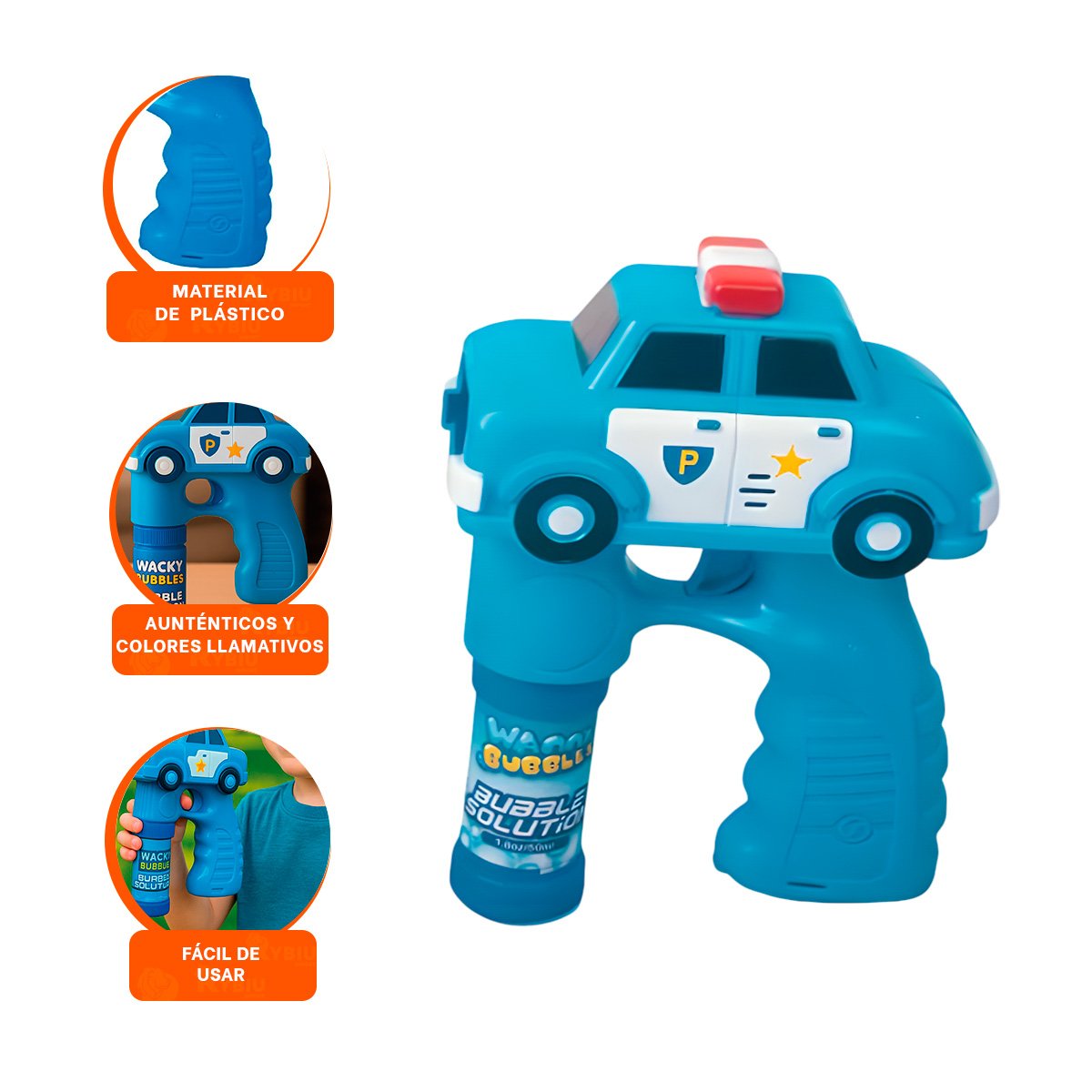 LANZADOR DE BURBUJAS CAMION CON ACTIVIDAD RECREATIVA PARA INFANTES Y+LIGAS REGALO - 3