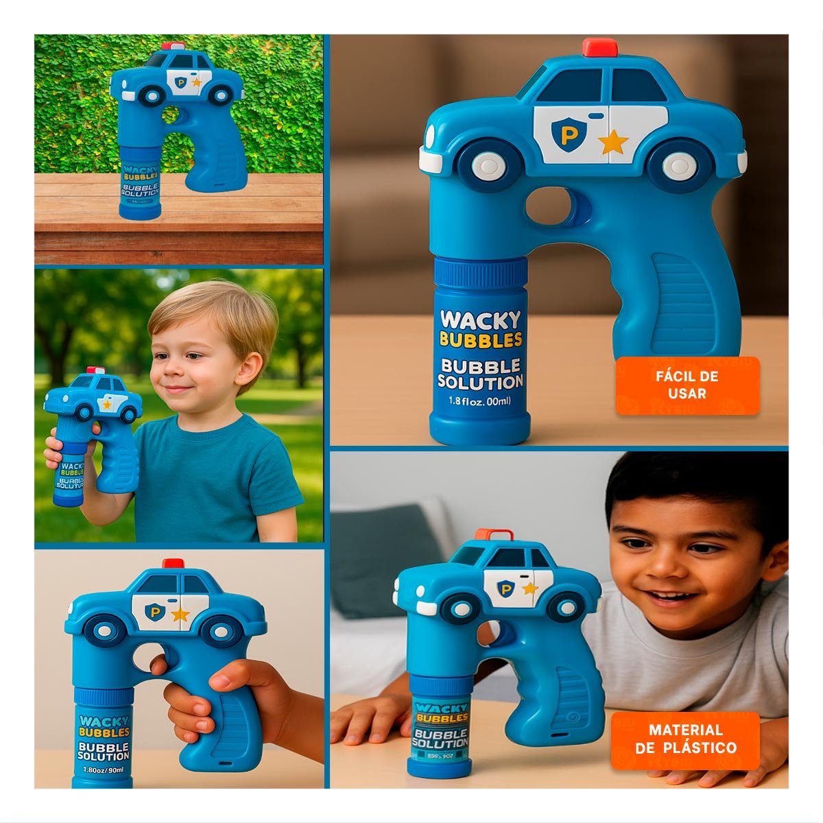 LANZADOR DE BURBUJAS CAMION CON ACTIVIDAD RECREATIVA PARA INFANTES Y+LIGAS REGALO - 5