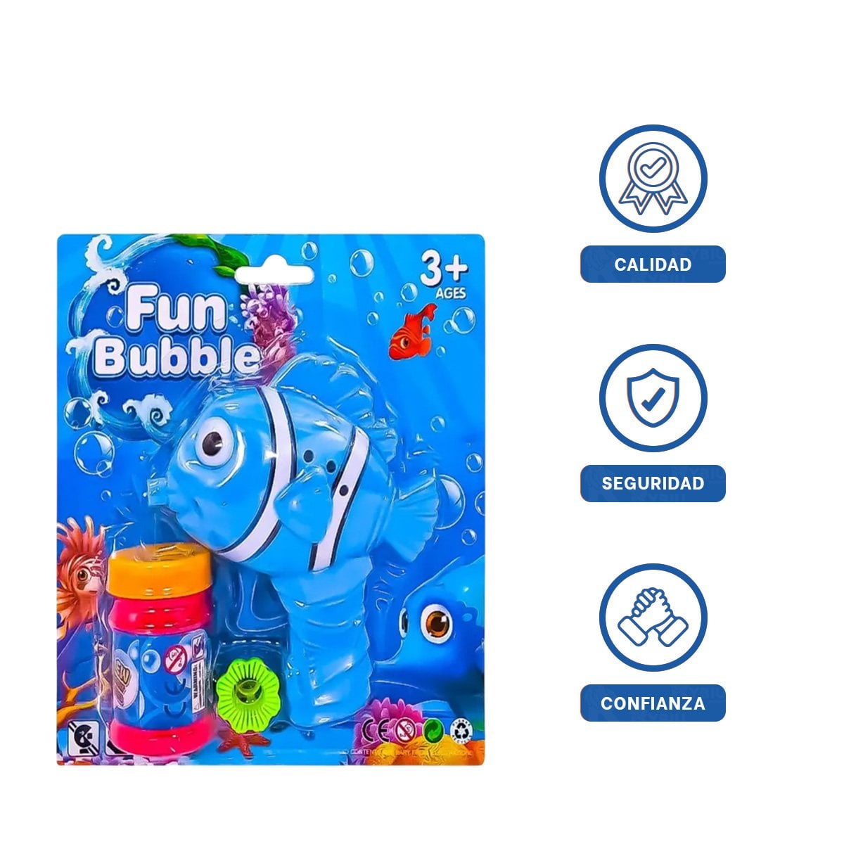ACCESORIO DE BURBUJAS CON FORMA DE PEZ PARA JUEGOS EN FAMILIA Y+LIGAS REGALO - 3