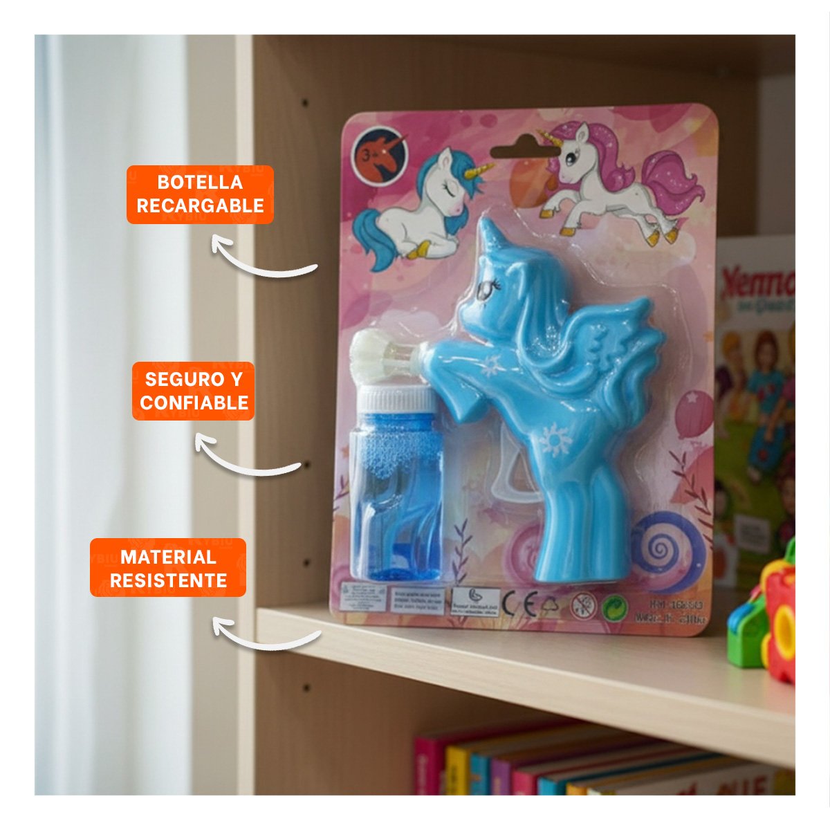 PACK2 DISPENSADOR DE BURBUJAS DE UNICORNIO PARA ENTRETENIMIENTO DIARIO - 5