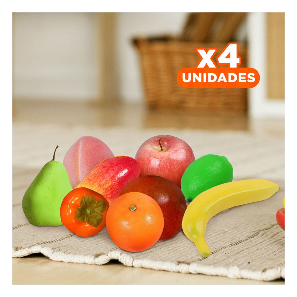 PACK4 JUEGO LUDICO DE FRUTAS PARA ACTIVIDADES EN EL HOGAR - 1