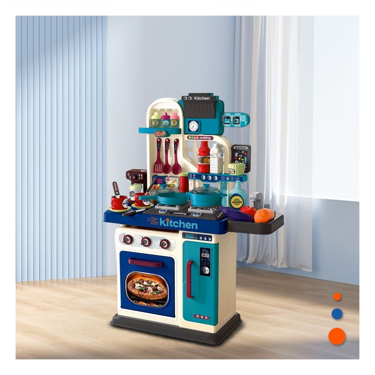PACK4 SET RECREATIVO DE COCINA CON UTENSILIOS PARA JUEGO INFANTIL Y+REGALO STICKER - 3