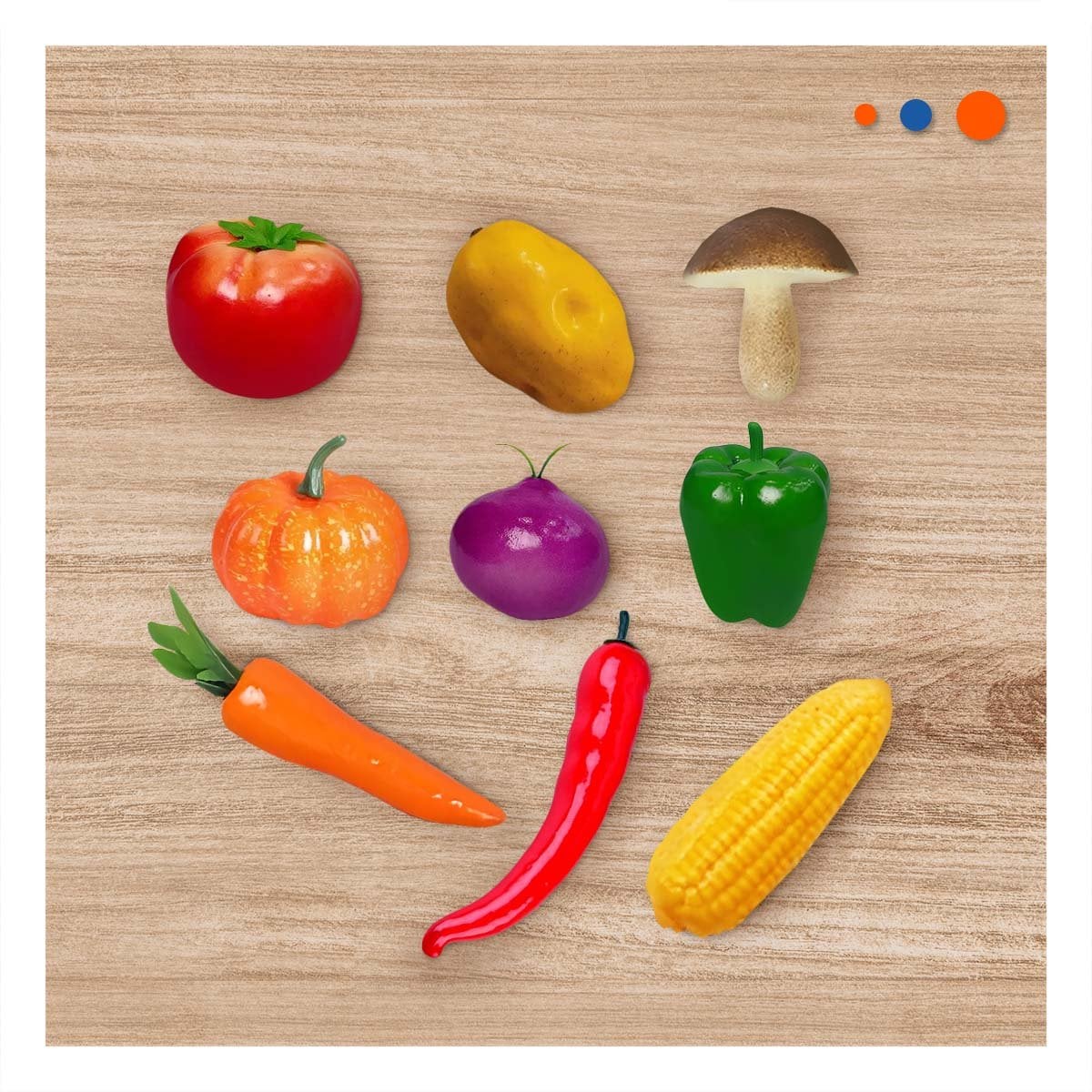 JUGUETE DE VERDURAS EDUCATIVO MULTICOLOR Y+PAPEL DE REGALO - 3