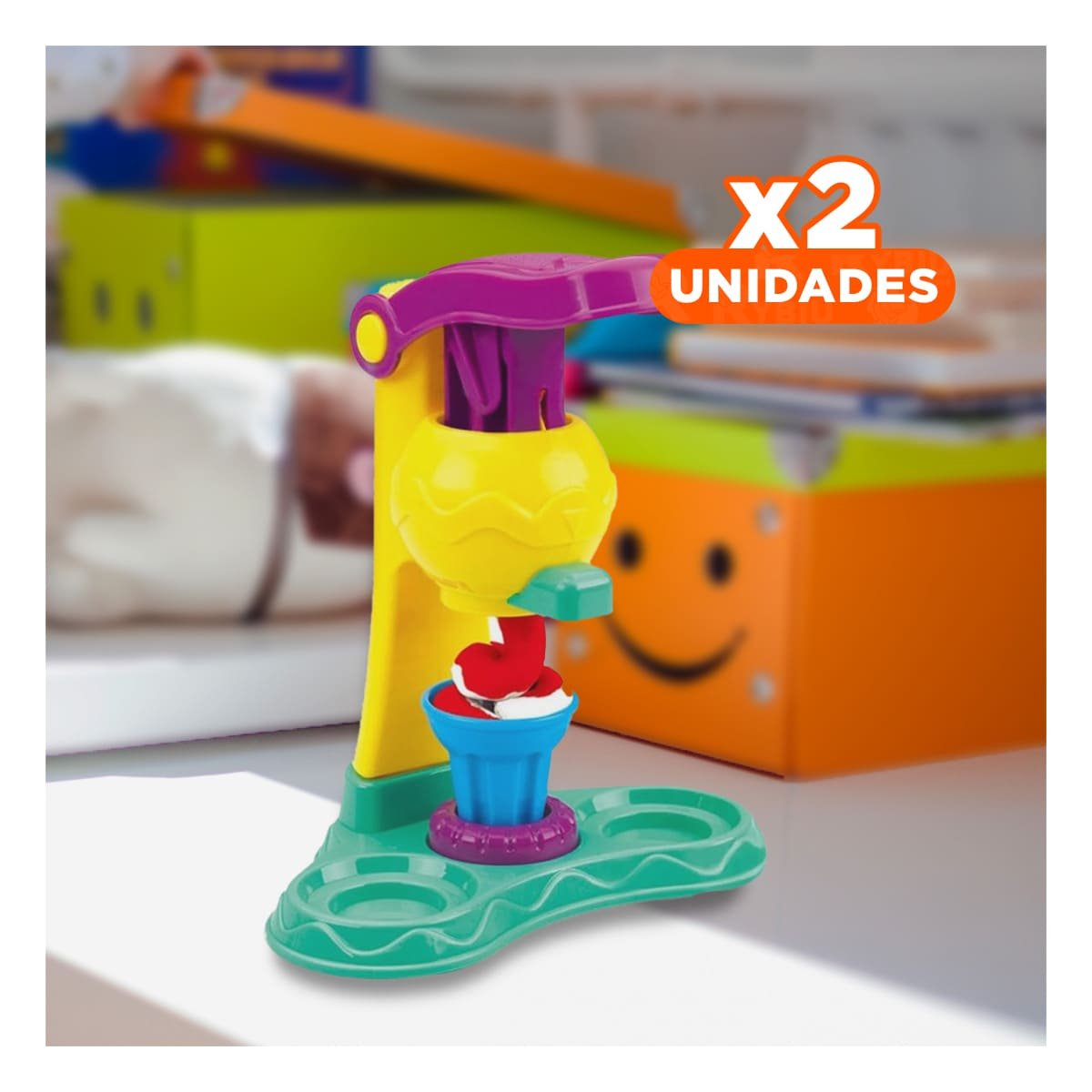 PACK2 PLASTILINA HELADERA EN CAJA VERDE Y+REGALO STICKERS - 1